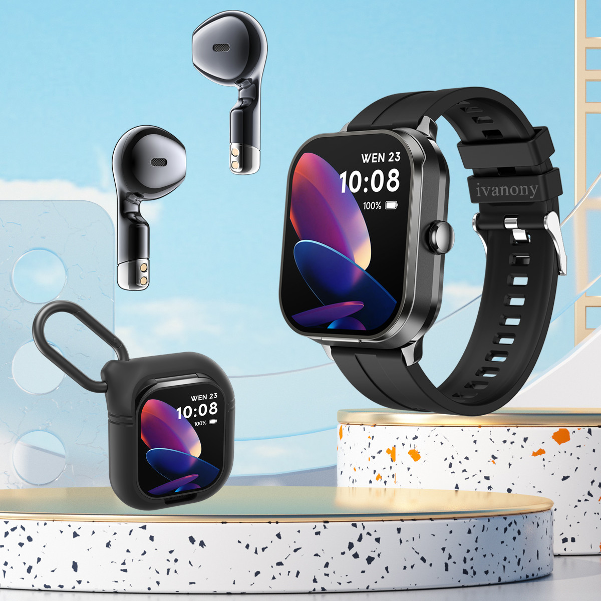 Smartwatch Noise Watches For Men - Smart Watch Earphones 2 in 1