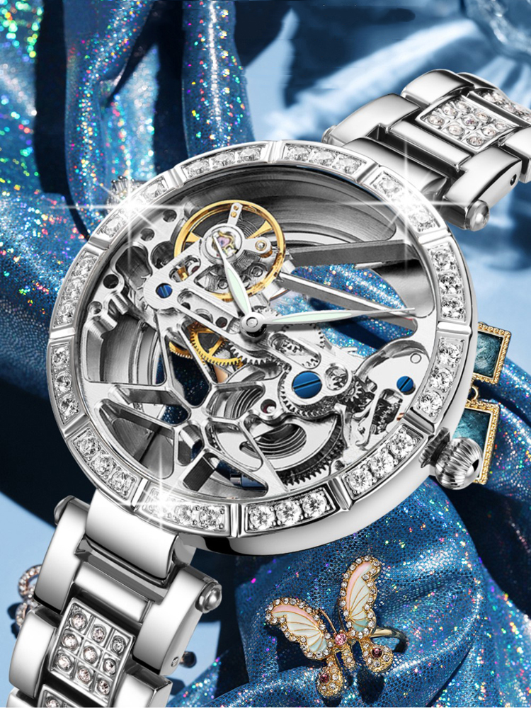 Skeleton Mechanical Watch - New Women's Watches Luxury Tourbillon Style