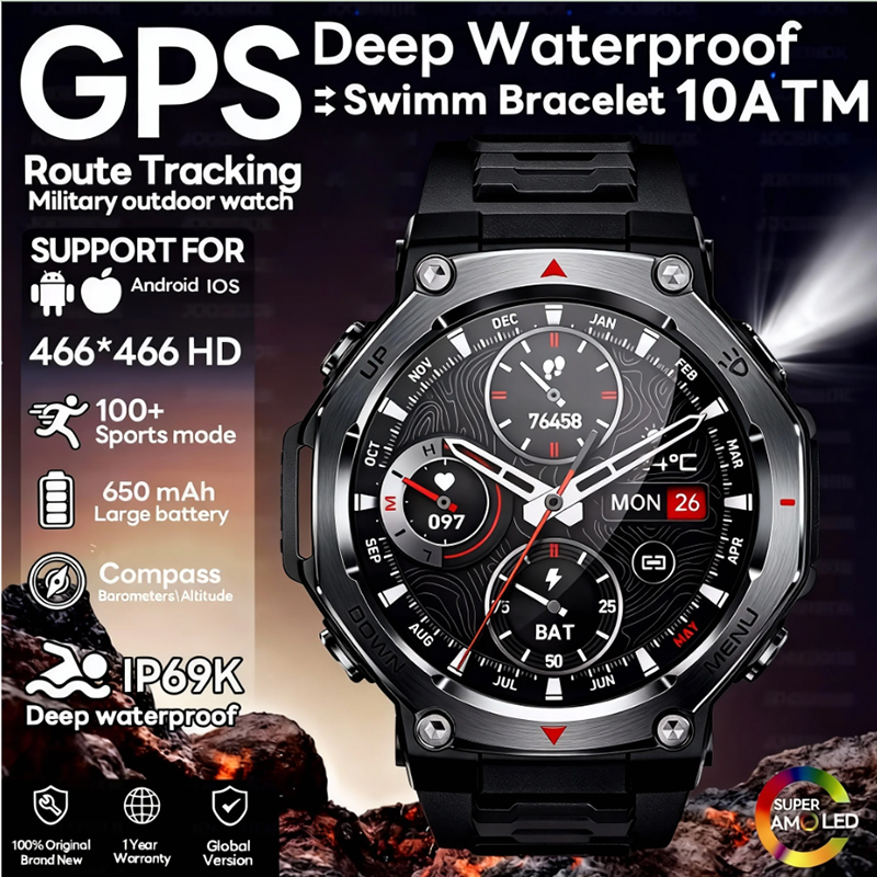 Smartwatch Watches For Men With Gps - 2026 New T-Rex 3 Ultra Outdoor