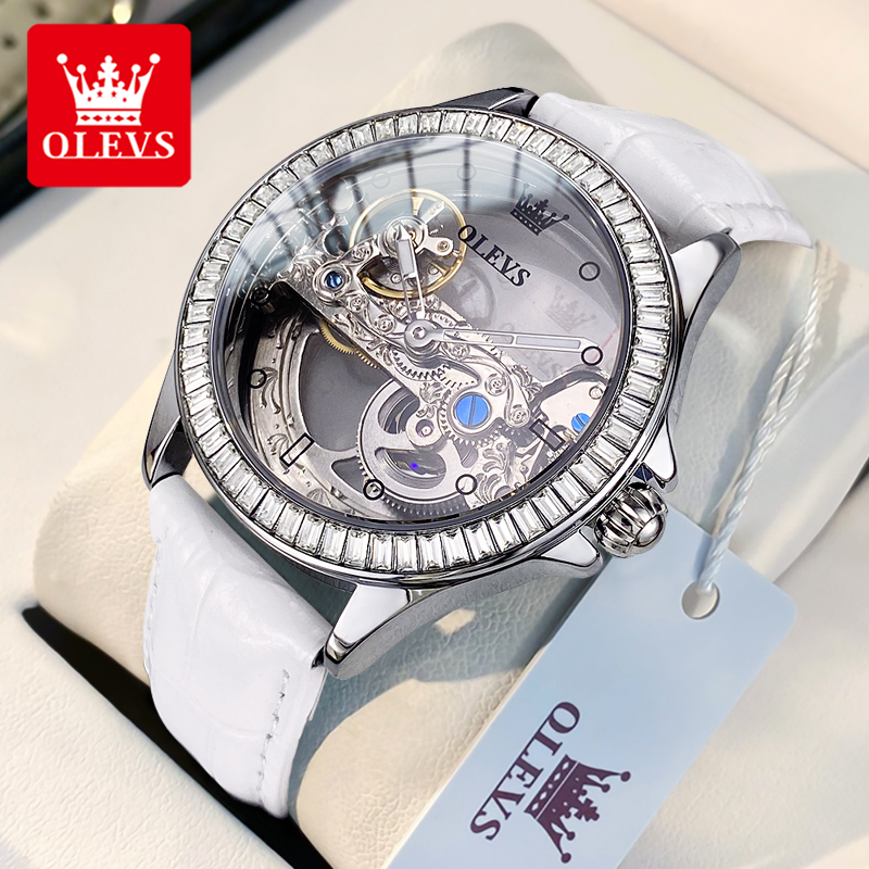 Skeleton Mechanical Watch - OLEVS 6699 Women's Watches Fully Transparent