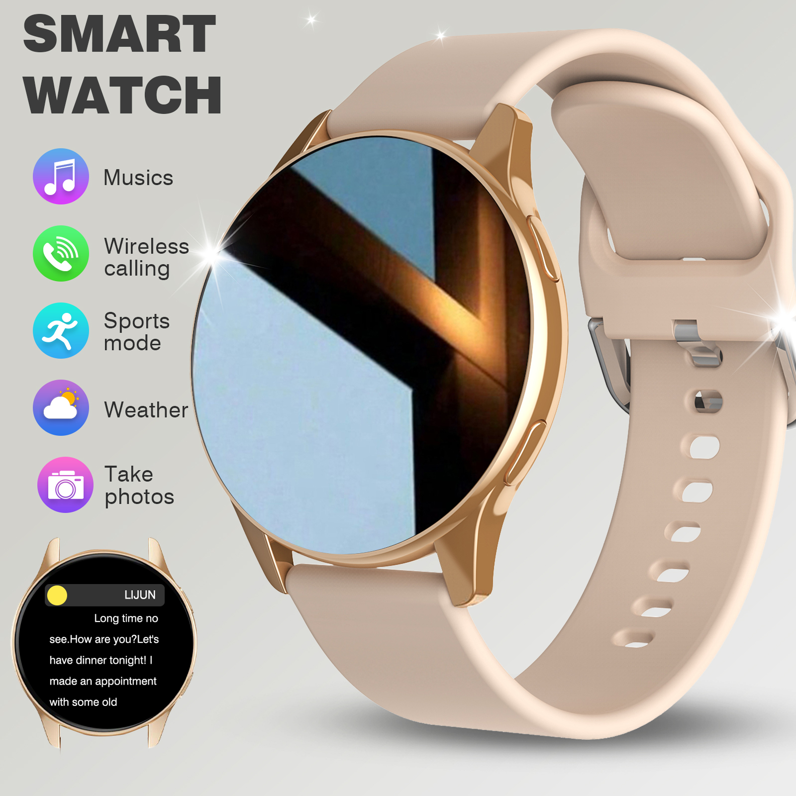Smartwatch Watches Wallpaper - Smartwatch, Wireless Calling/Dialing, Multi-Sport Mode, Message