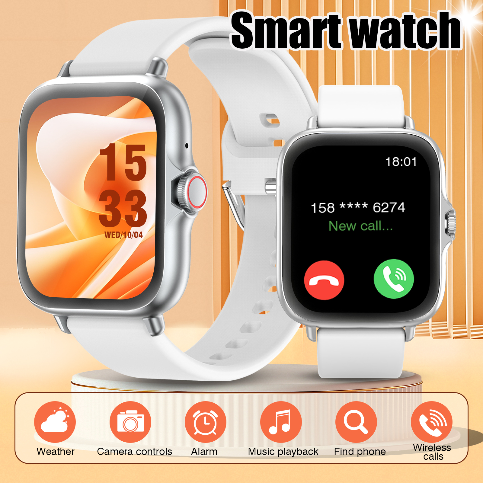 Smartwatch Iphone Watches For Women - Smart Watch, Wireless Call/Dial, Multiple APP