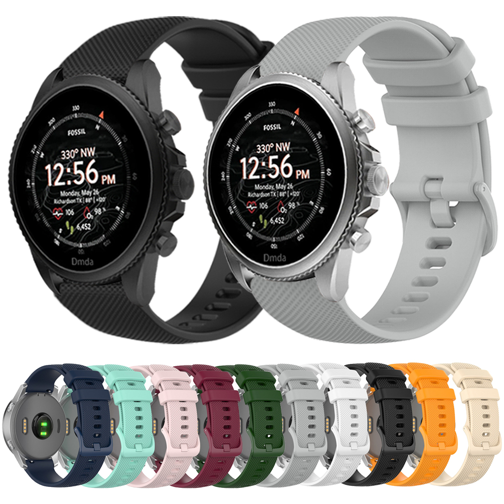 Fossil Watches Smartwatch Gen 6 - 22mm 20mm Silicone Strap For Fossil