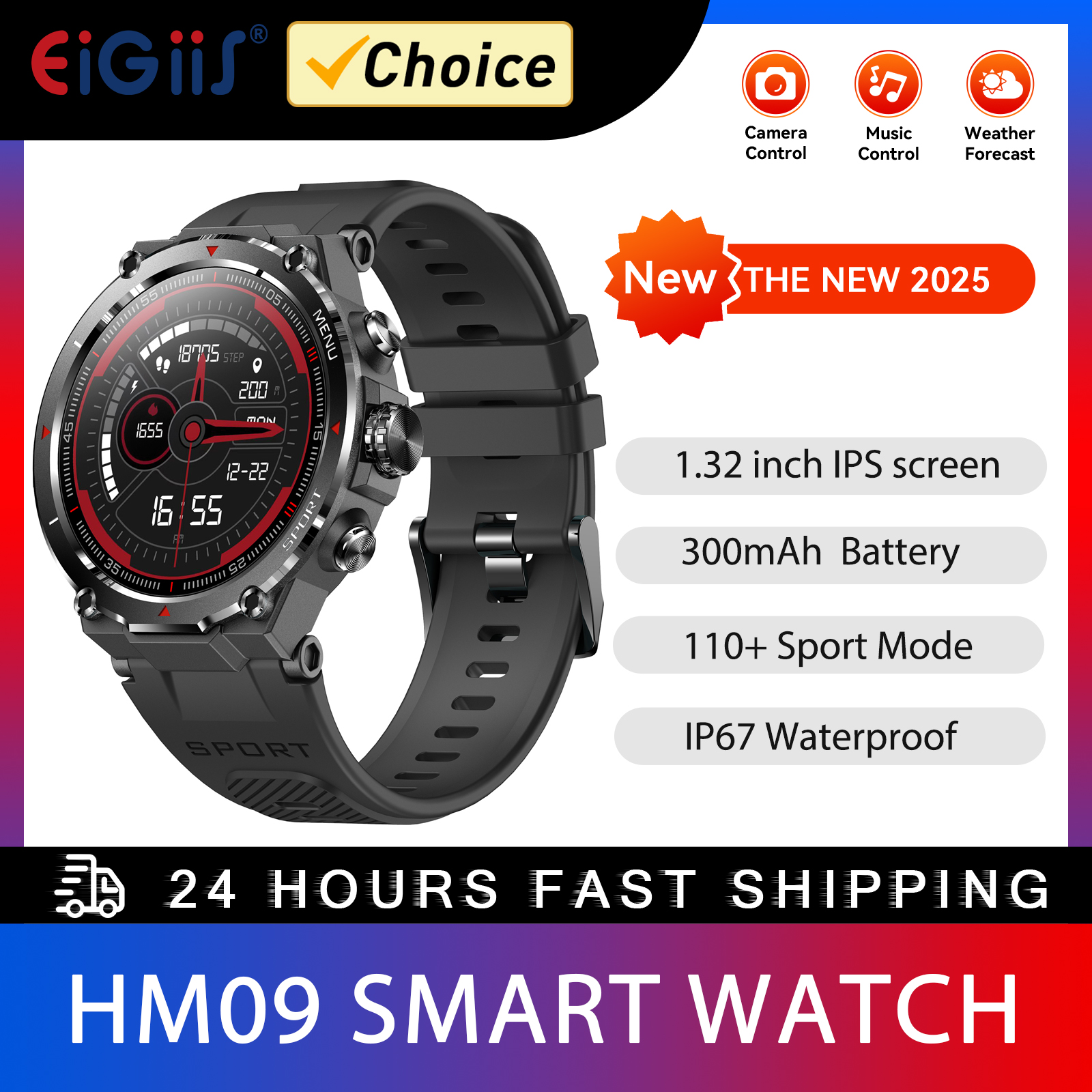Watch Smart Smartwatch - EIGIIS Military Smart Watch for Men