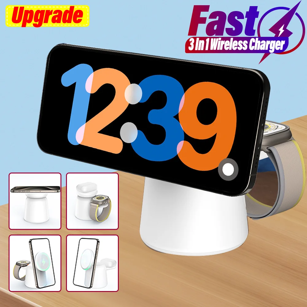 Smartwatch Apple Watch - 3 in 1 Magnetic Wireless Charger