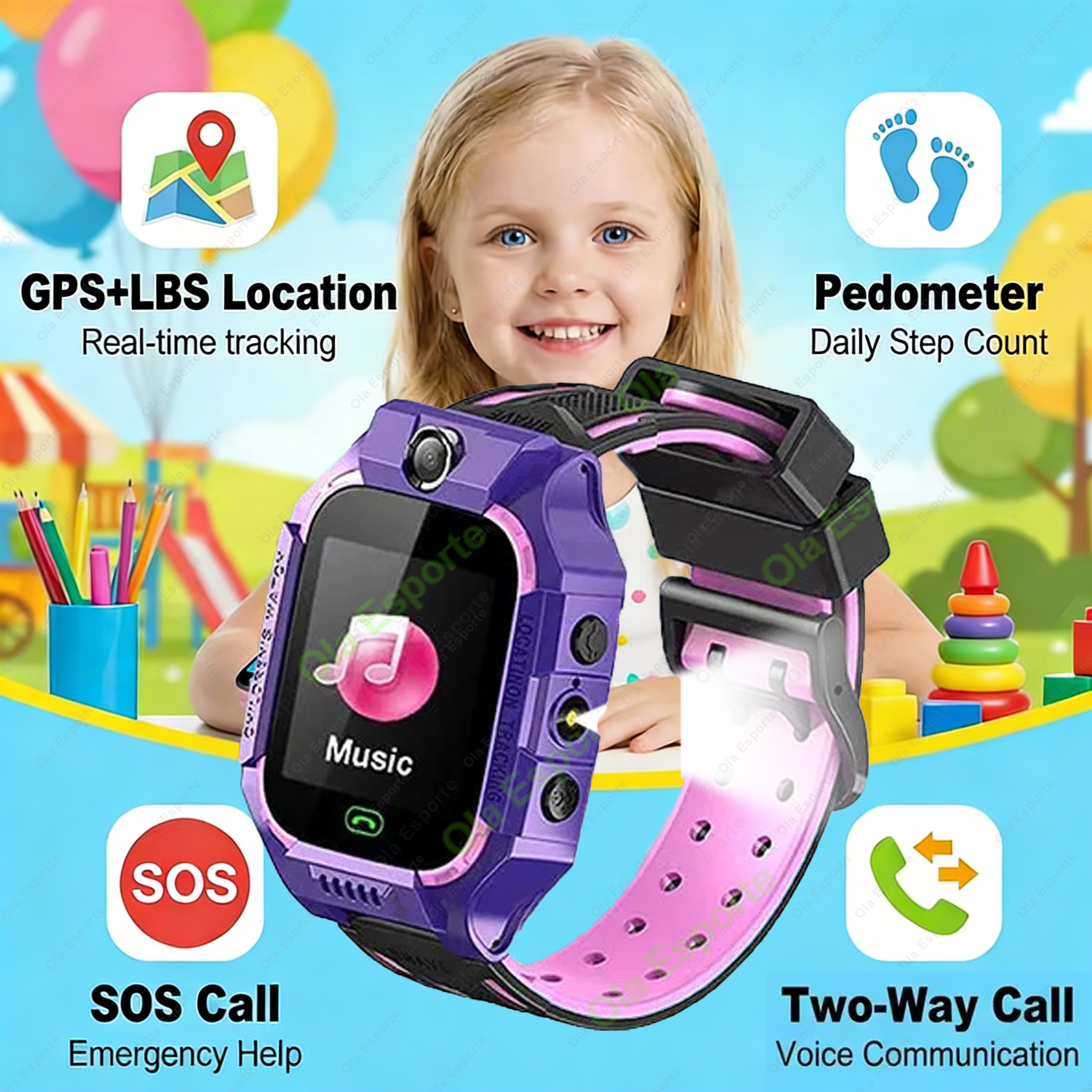Smartwatch Watches For Kid Boy With Gps - 2G Kids Smart Watch GPS Tracker,