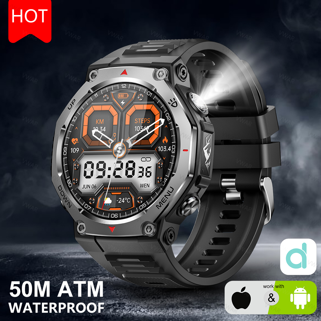 Watch Vs Amazfit - VWAR T-Rex Ultra Smart Watch with