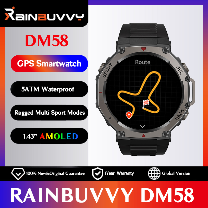 Watch Iwo - Rainbuvvy DM58 GPS Smart Watch 1.43