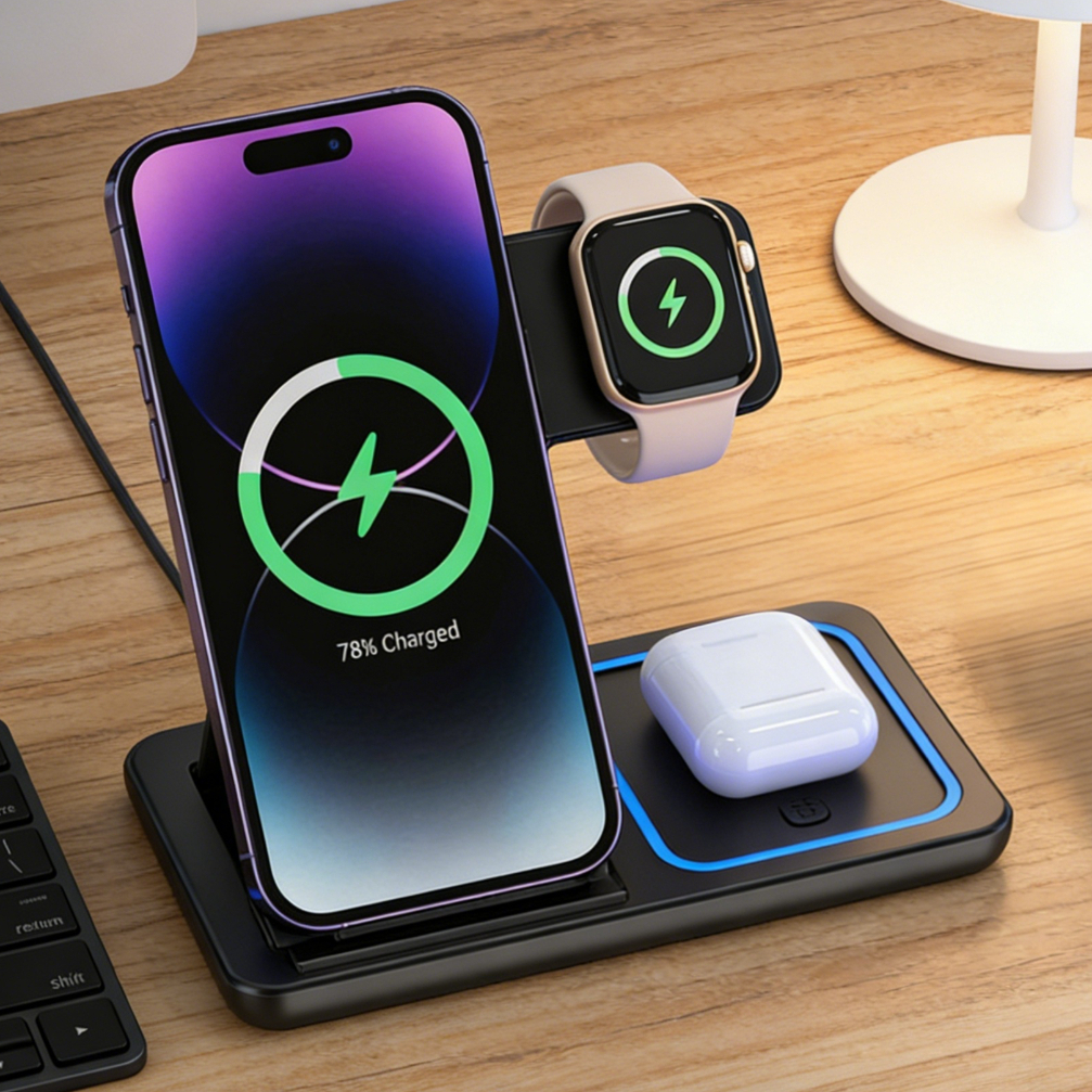 Smartwatch Apple Watch - Foldable 3 in 1 Wireless Charging