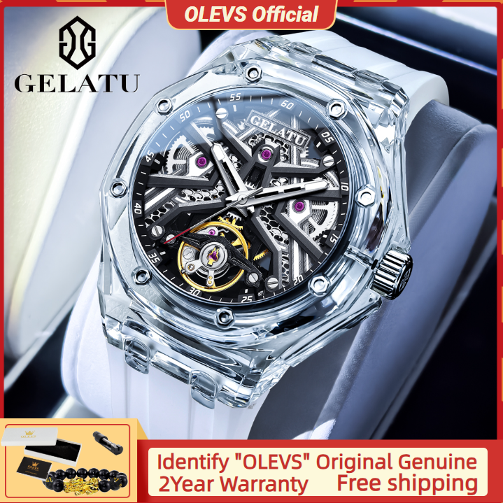 Skeleton Mechanical Watch - GELATU 8002 Automatic Mechanical Men's Watch