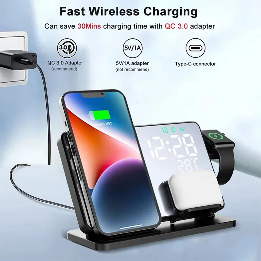 Wireless Charger Alarm Clock S - Smartwatch Apple Watch avis et prix