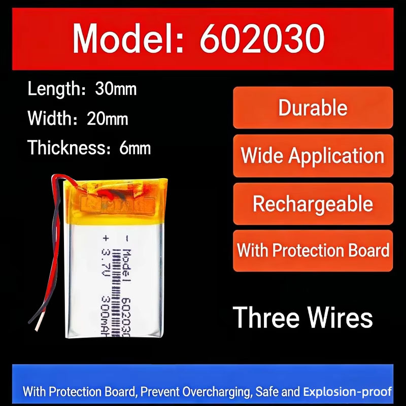 3.7V 300mAh 602030 Lithium Bat - Watch Smart Smartwatch avis et prix