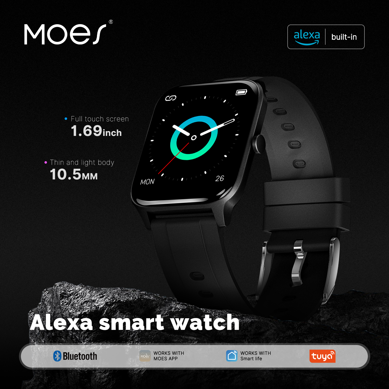 MOES Smart Watch Alexa Built-i - Watch Iwo avis et prix