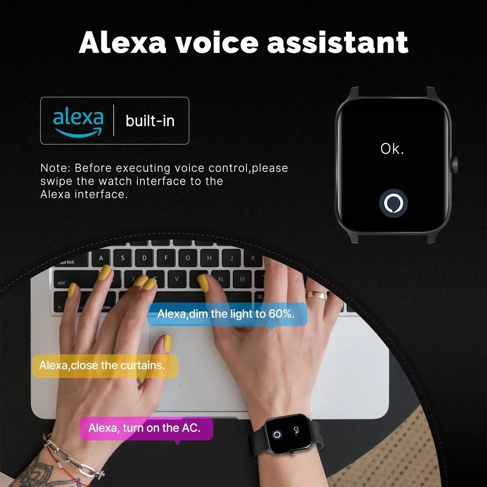 MOES Smart Watch Alexa Built-i - Watch Iwo avis et prix