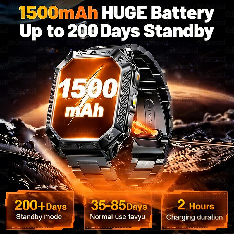 New 1500mAh Military Outdoor S - Smartwatch Watches For Men With Gps avis et prix