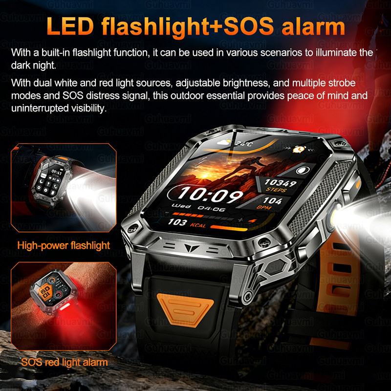 New 1500mAh Military Outdoor S - Smartwatch Watches For Men With Gps avis et prix
