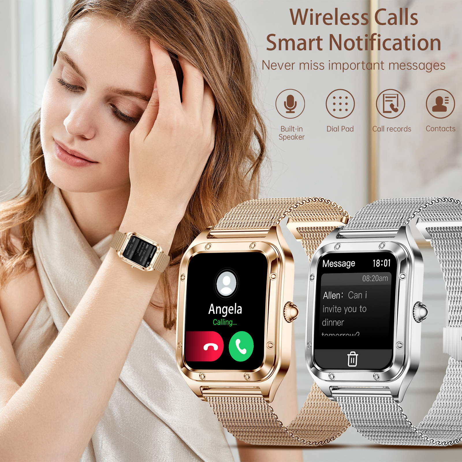 Women Smart Watch(Answer/Make  - Smartwatch Iphone Watches For Women avis et prix