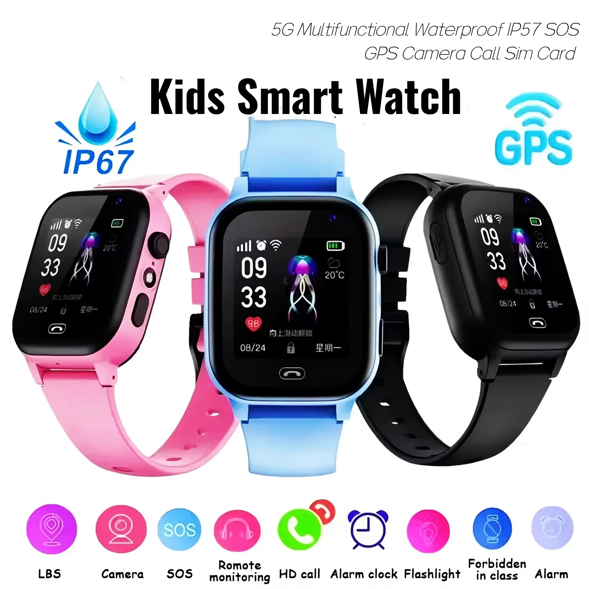 Lenovo Kids Smart Watch 5G GPS - Smartwatch Watches For Kid Boy With Gps avis et prix