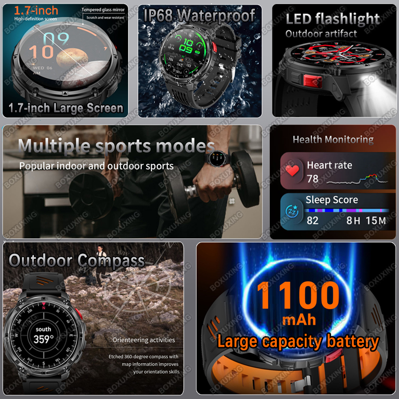 2026 New Military Stratos 4 Ul - Smartwatch Watches For Men With Gps avis et prix