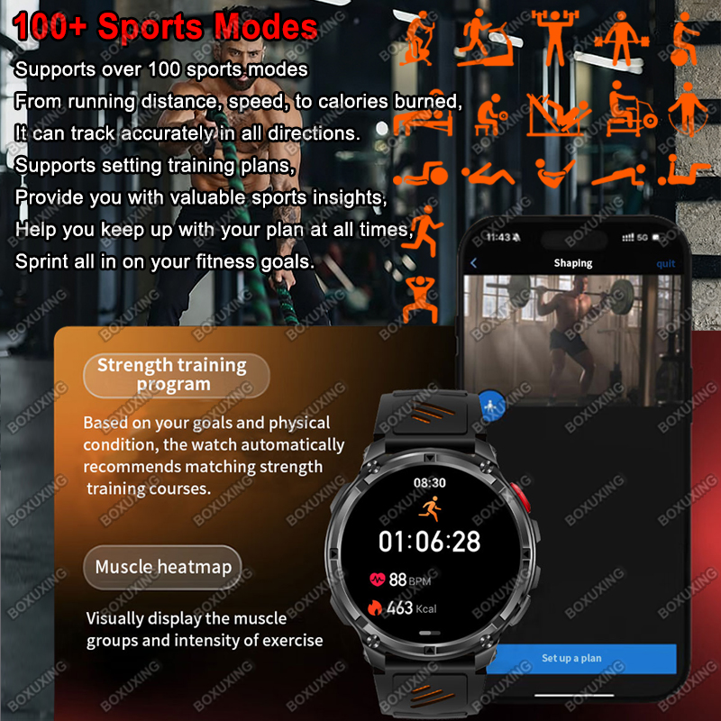 2026 New Military Stratos 4 Ul - Smartwatch Watches For Men With Gps avis et prix