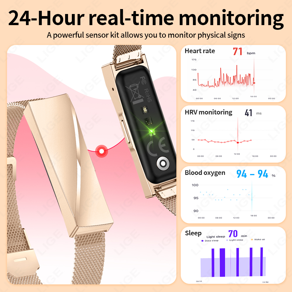 LIGE Call Reminder Smart Brace - Couple Watches Smartwatch avis et prix