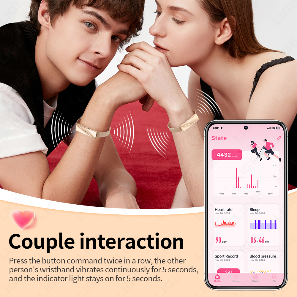 LIGE Call Reminder Smart Brace - Couple Watches Smartwatch avis et prix