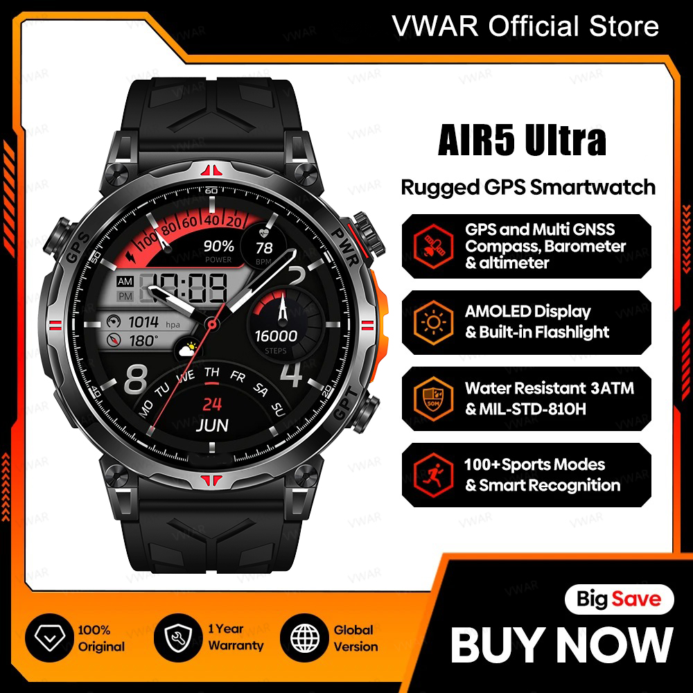 2025 New VWAR GPS Smartwatch 1 - Watch Vs Amazfit avis et prix