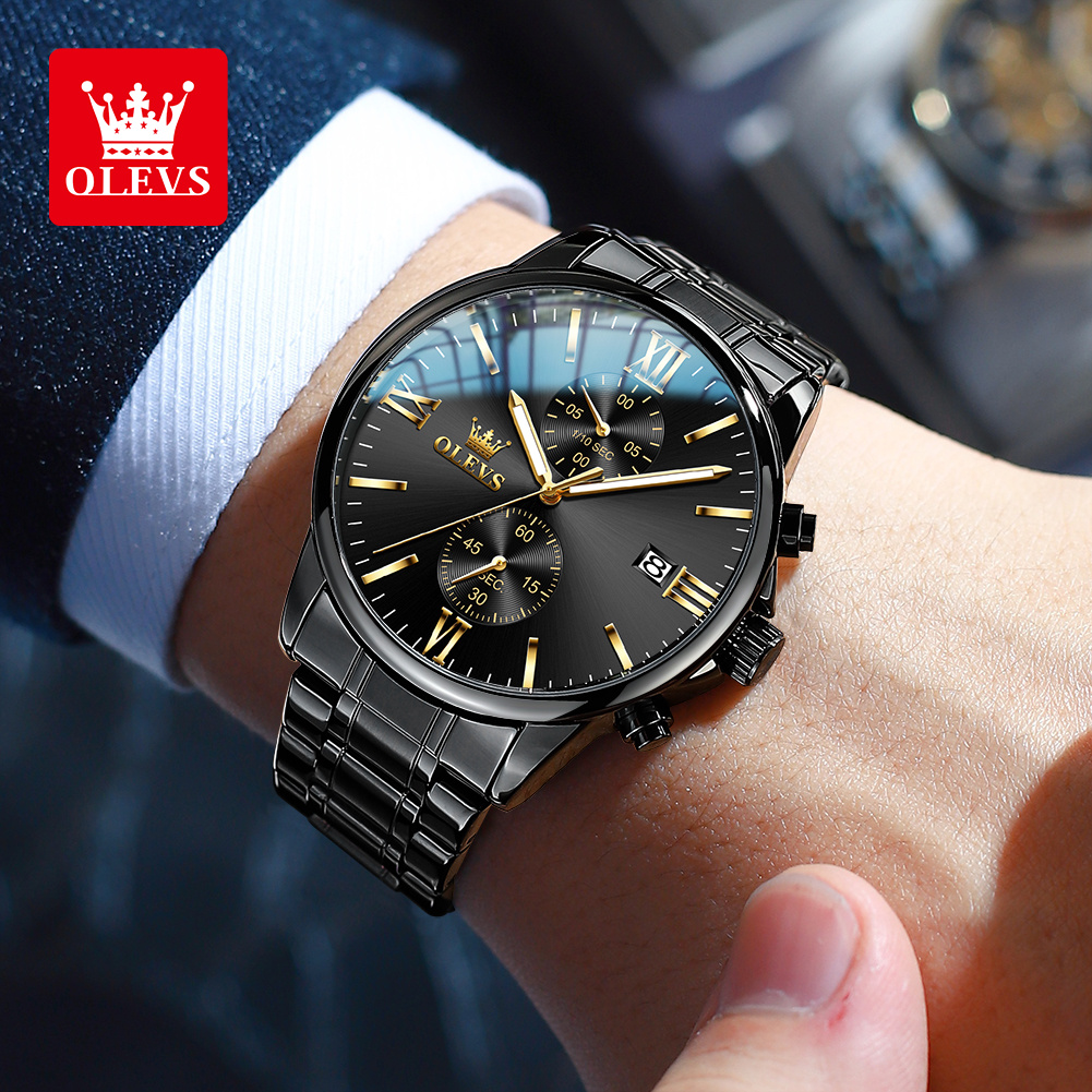 OLEVS 2886 Classic Black Quart - Smartwatch Watches For Men Brands avis et prix
