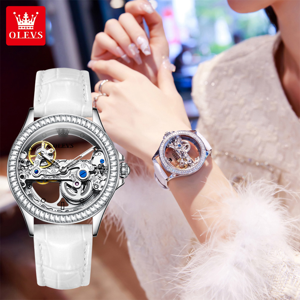 OLEVS 6699 Women's Watches Ful - Skeleton Mechanical Watch avis et prix