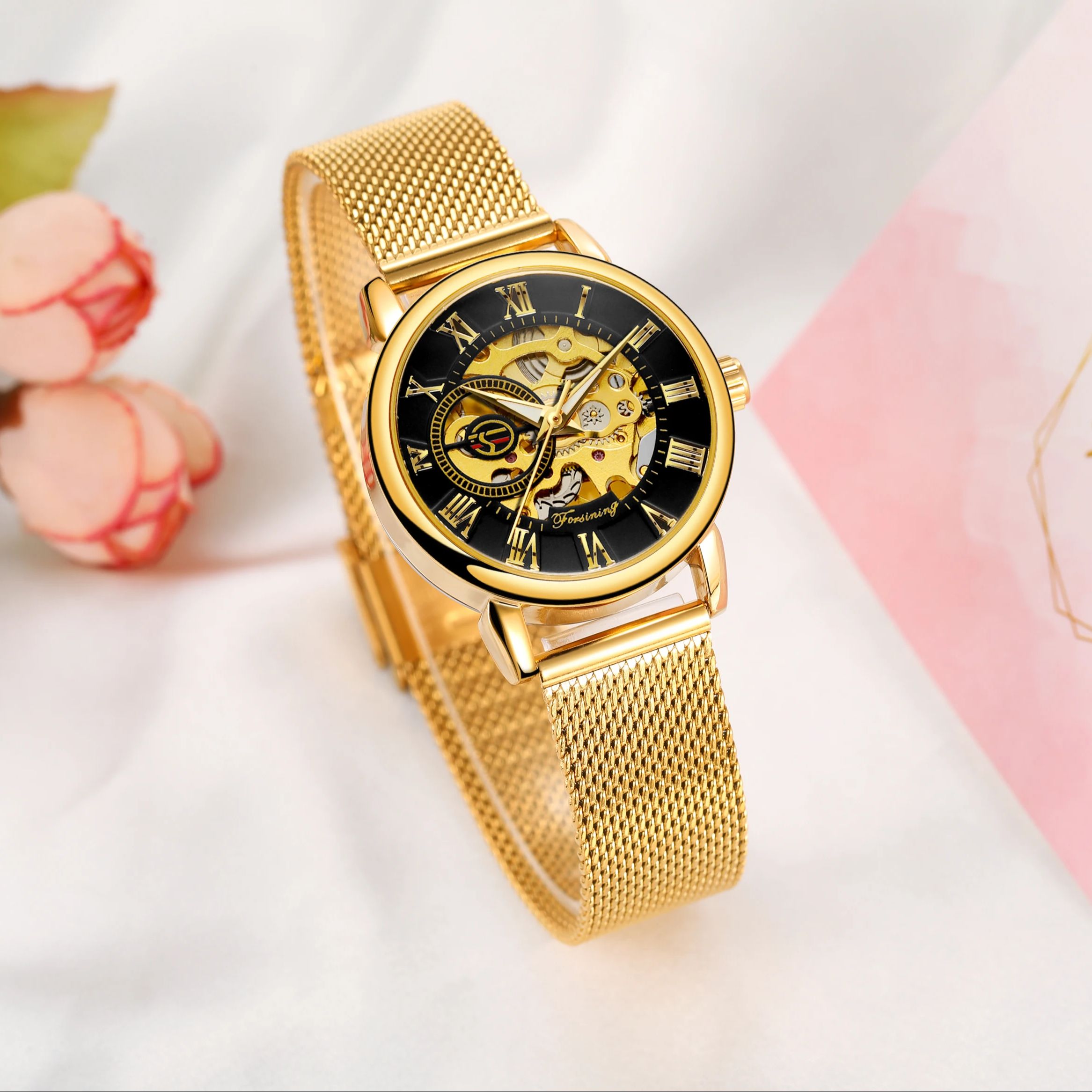 Forsining Elegant Ladies Watch - Skeleton Mechanical Watch avis et prix