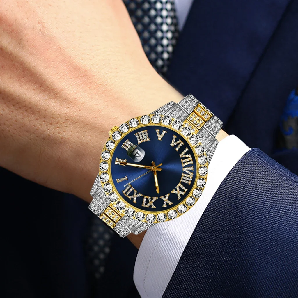 Iced Out Watch Men Luxury Bran - Smartwatch Watches For Men Brands avis et prix