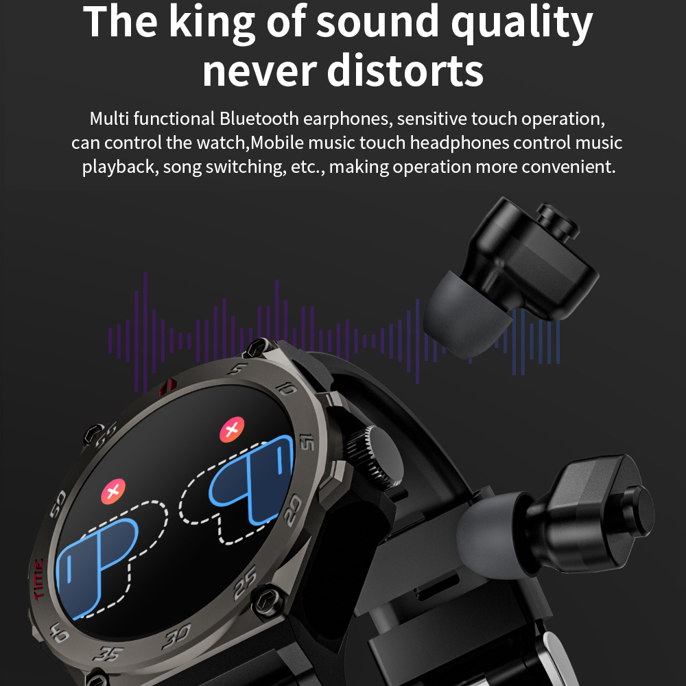 2 In 1 TWS Noise Reduction Hea - Smartwatch Noise Watches For Men avis et prix
