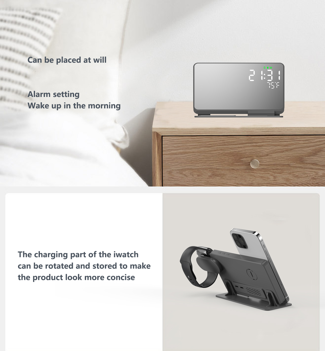 3 in 1 Wireless Charger For iP - Smartwatch Apple Watch avis et prix