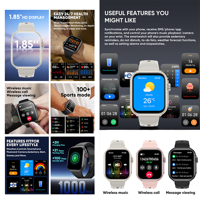 Watch Ultra K62 Men Women 1000 - Smartwatch Watches For Men With Gps avis et prix