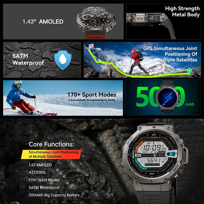 2026 New Military DM58 GPS Sma - Smartwatch Watches For Men With Gps avis et prix