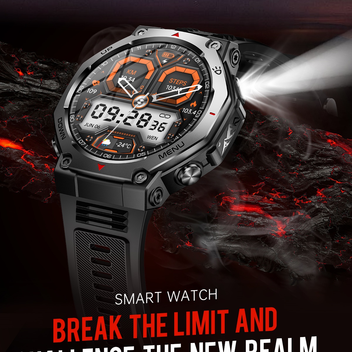 For Android IOS New AMOLED Sma - Watch Vs Amazfit avis et prix