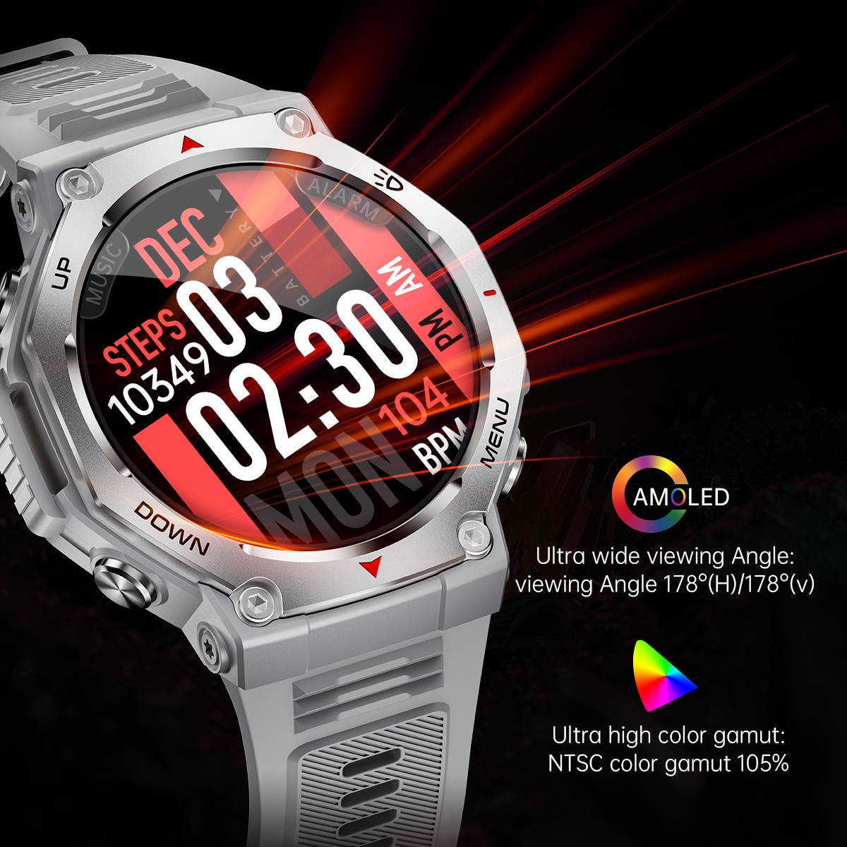 For Android IOS New AMOLED Sma - Watch Vs Amazfit avis et prix