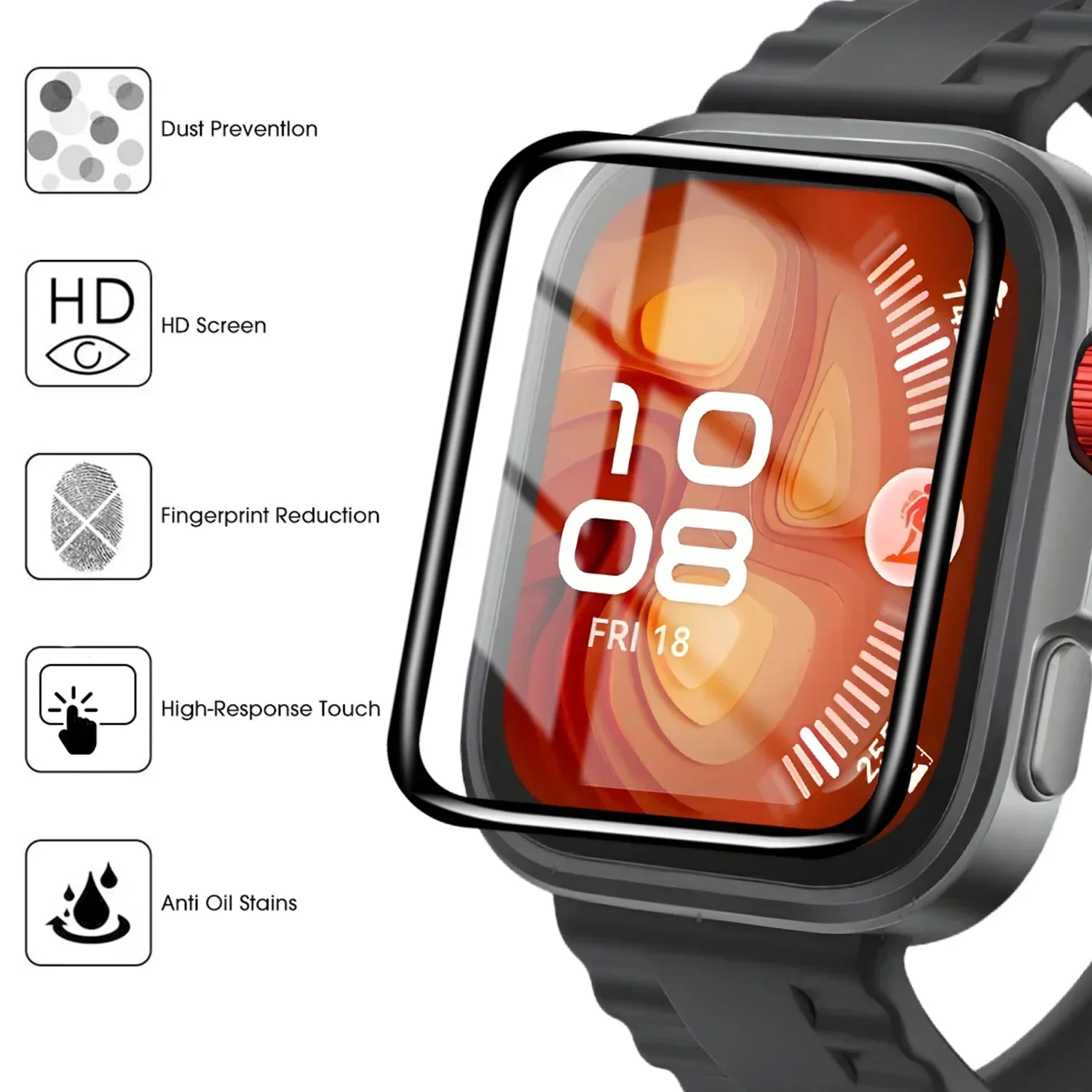 1-5Pcs 9D Curved Film For Huaw - Watches Not Smartwatch avis et prix