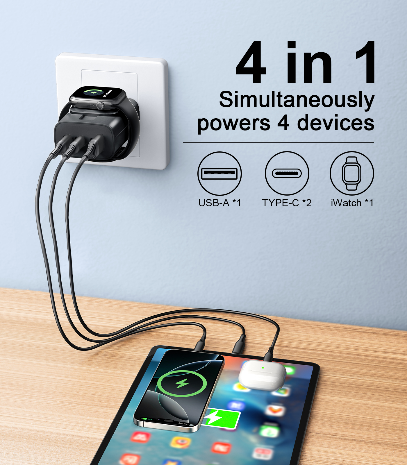 Eary 40W for Apple Charging Bl - Smartwatch Apple Watch avis et prix