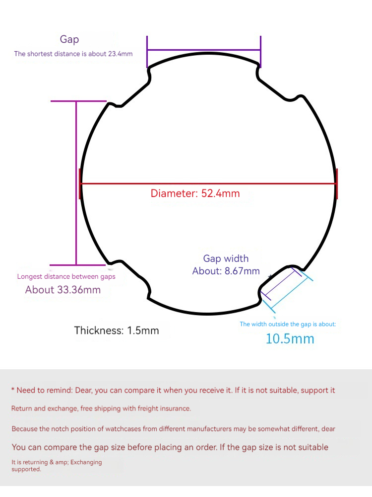 Mineral glass For Diesel DZ431 - Watch Esim avis et prix