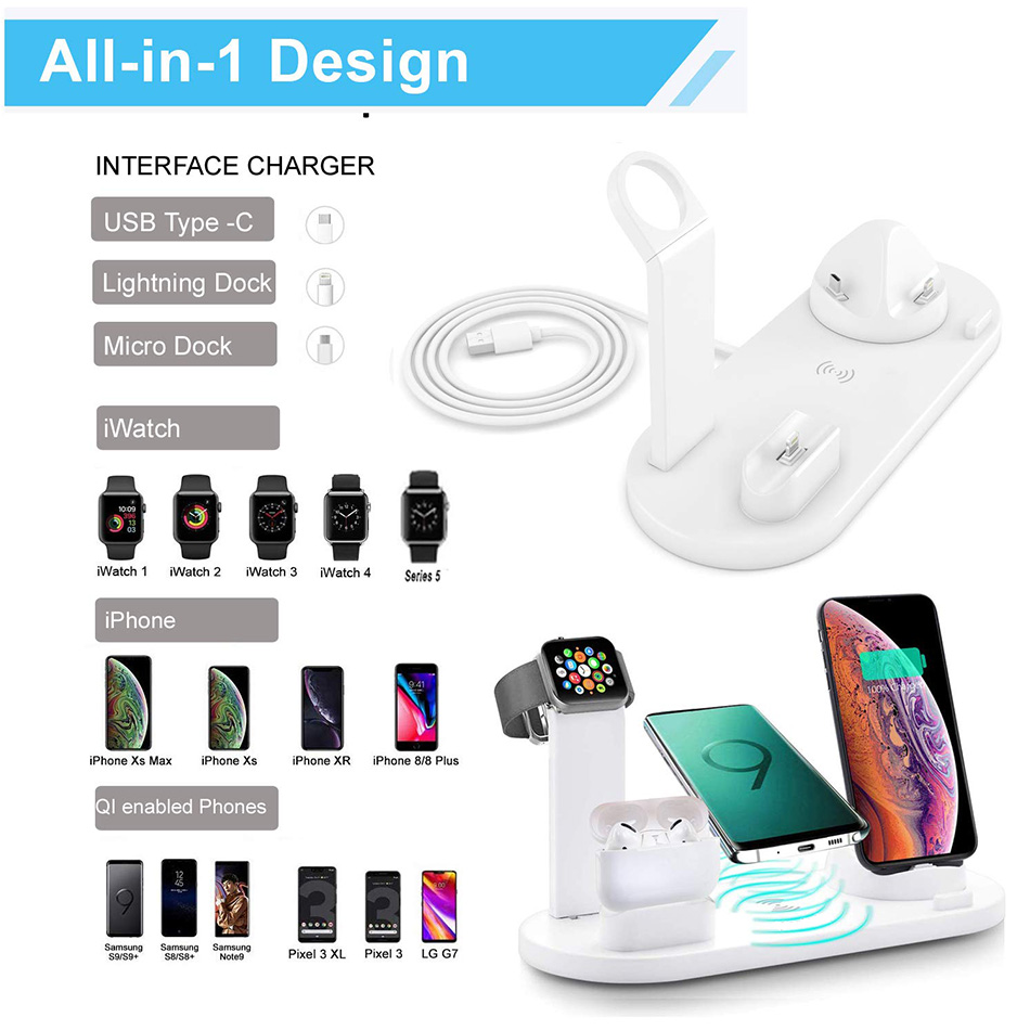 7 in 1 Wireless Charger Stand  - Smartwatch Apple Watch avis et prix