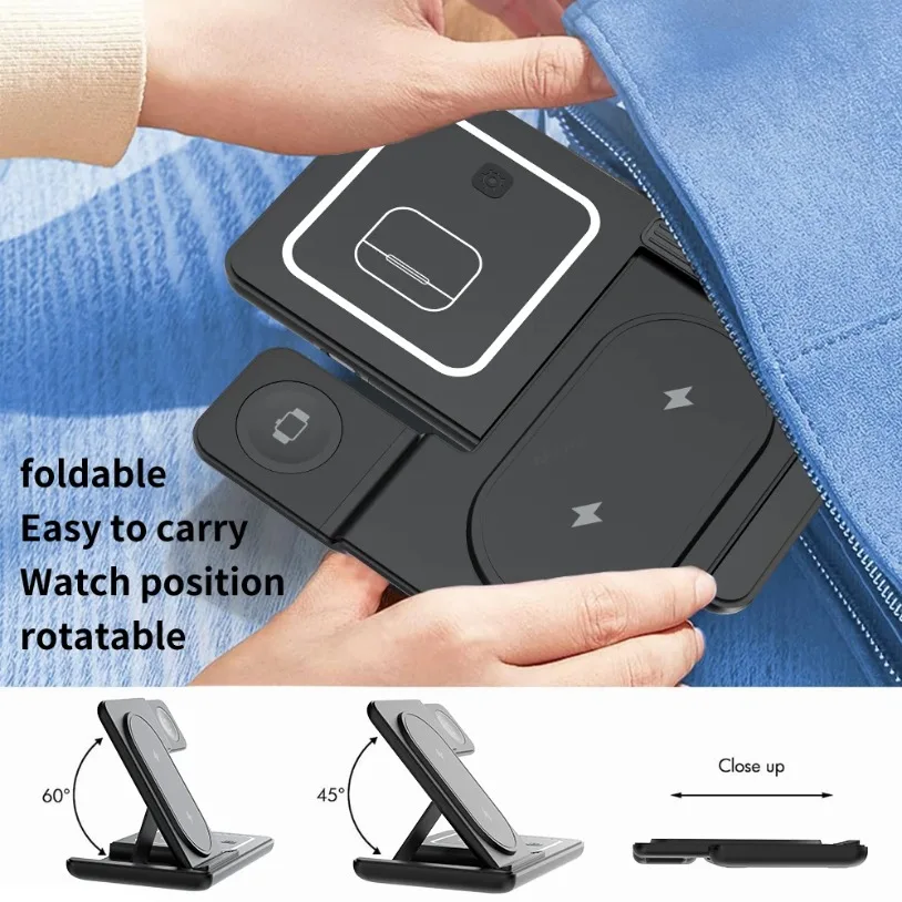 3 in 1 Foldable Wireless Charg - Smartwatch Apple Watch avis et prix