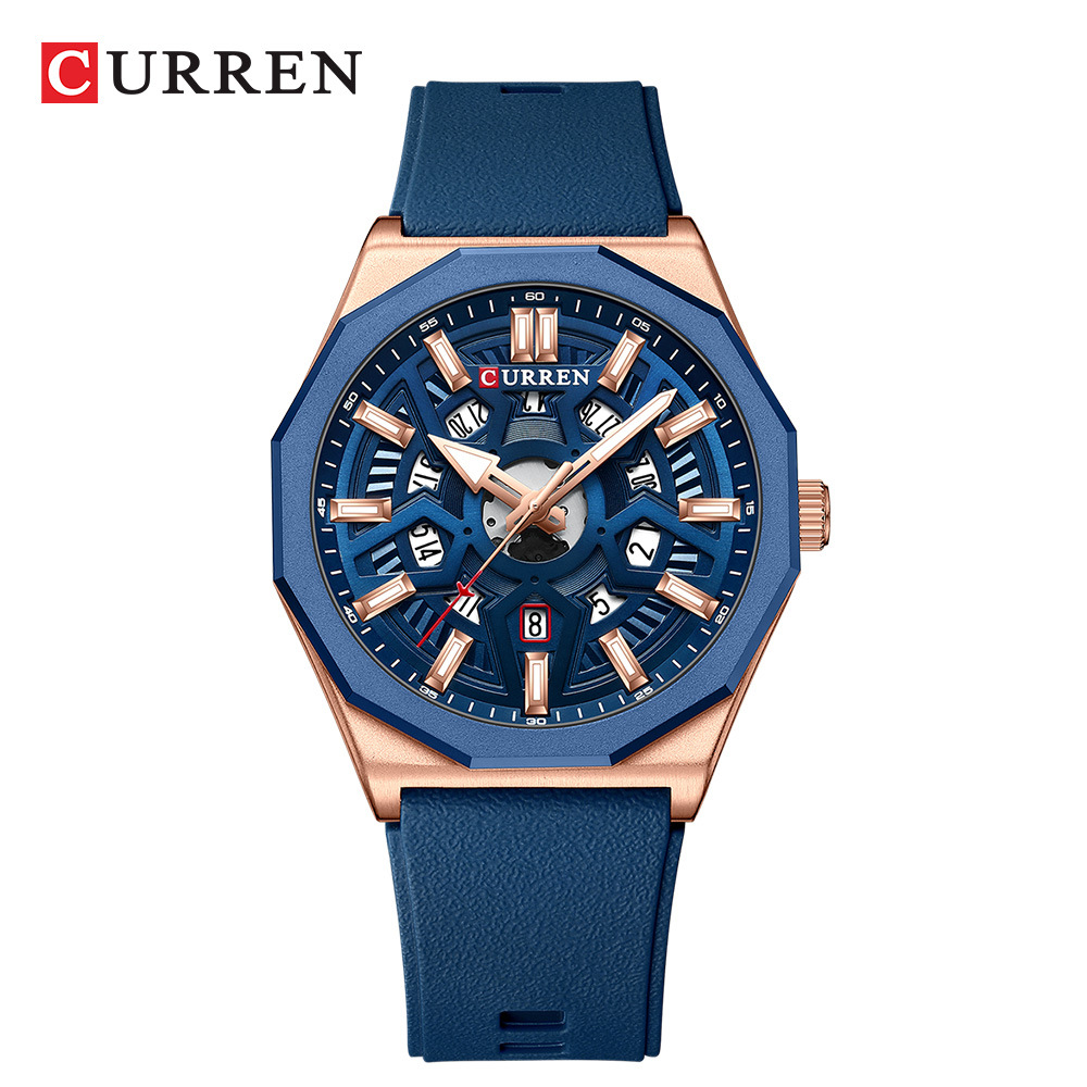 CURREN 8437 Unisex Minimalist  - Skeleton Mechanical Watch avis et prix