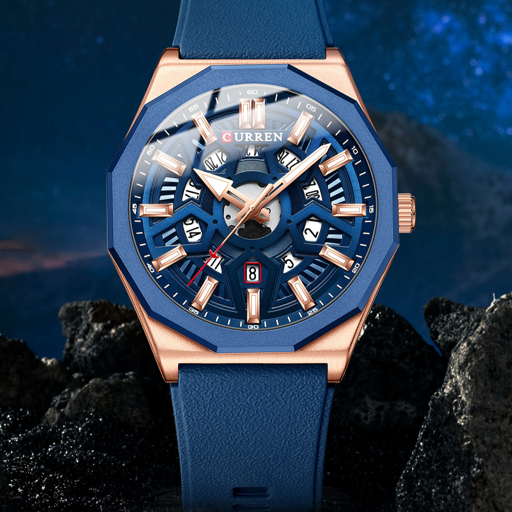 CURREN 8437 Unisex Minimalist  - Skeleton Mechanical Watch avis et prix
