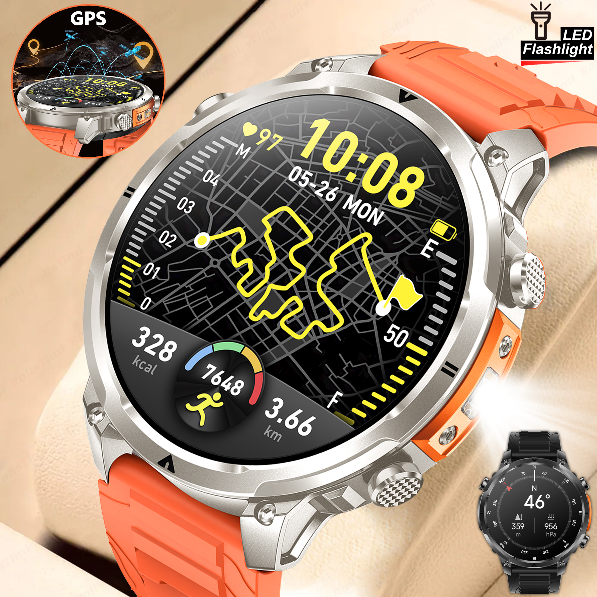 Outdoor GPS Sports Smart Watch - Smartwatch Watches For Men With Gps avis et prix