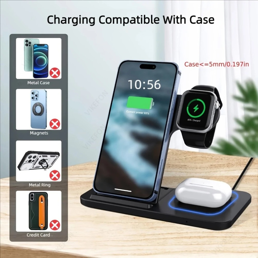 Foldable 3 in 1 Wireless Charg - Smartwatch Apple Watch avis et prix