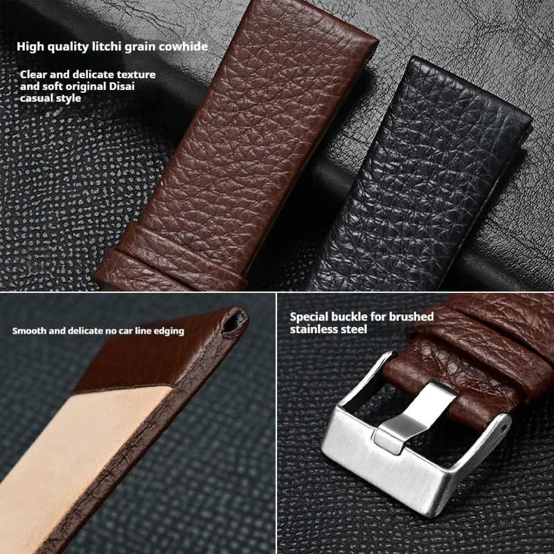 Genuine Leather Strap for Dies - Watch Esim avis et prix