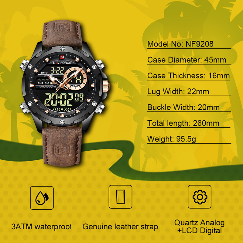 New NAVIFORCE Men Watches Quar - Smartwatch Watches For Men Brands avis et prix