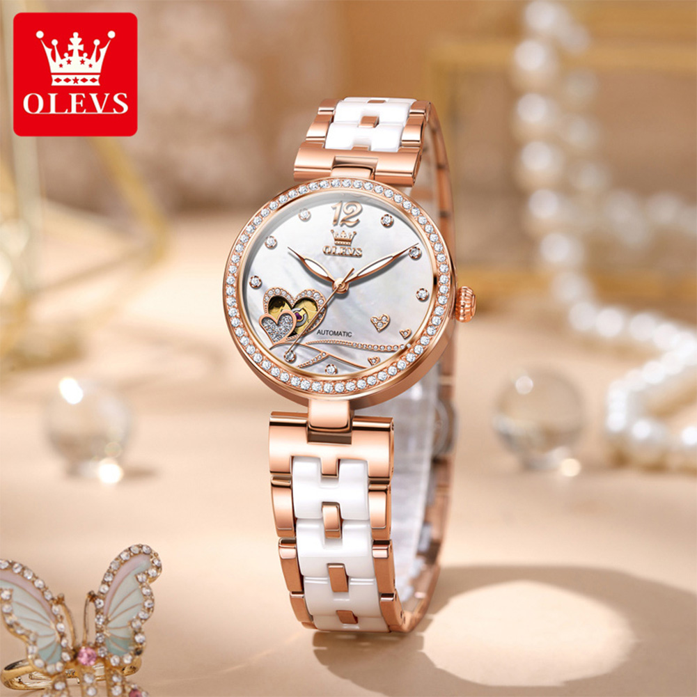OLEVS Fashion Ceramic Skeleton - Skeleton Mechanical Watch avis et prix