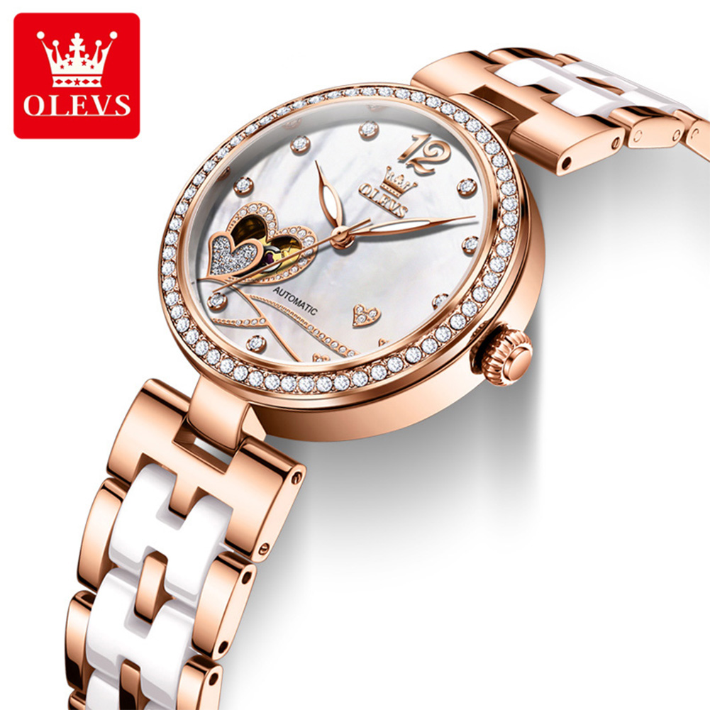 OLEVS Fashion Ceramic Skeleton - Skeleton Mechanical Watch avis et prix
